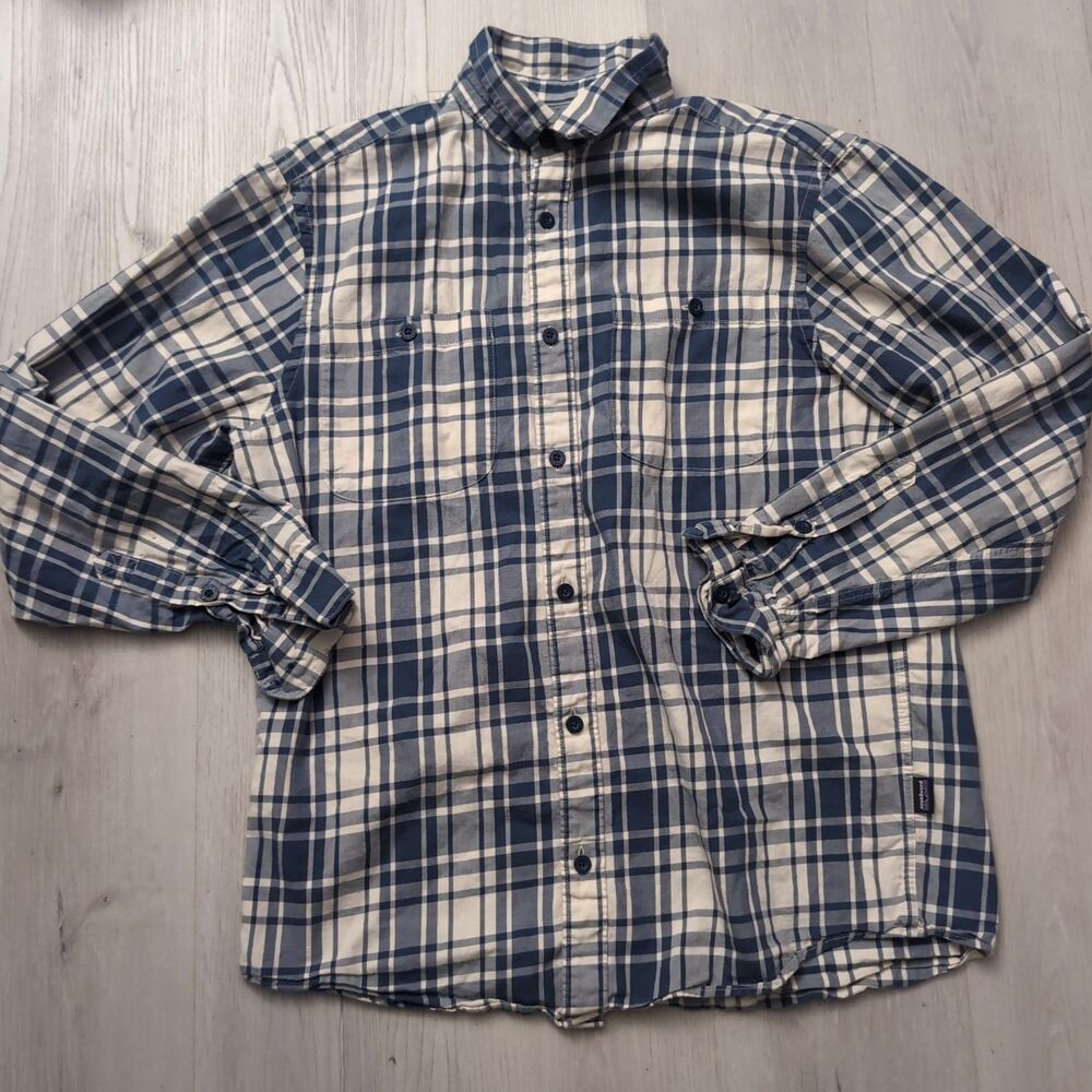 Patagonia Organic Cotton Fjord Flannel Mens Medium Long Sleeve